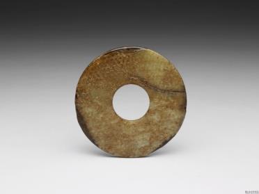 图片[2]-Jade bi disc with rush mat pattern, Southern Song to Yuan dynasties, 1127-1368 C.E.-China Archive